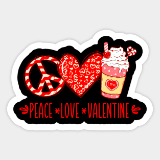 Peace Love Valentine Sticker